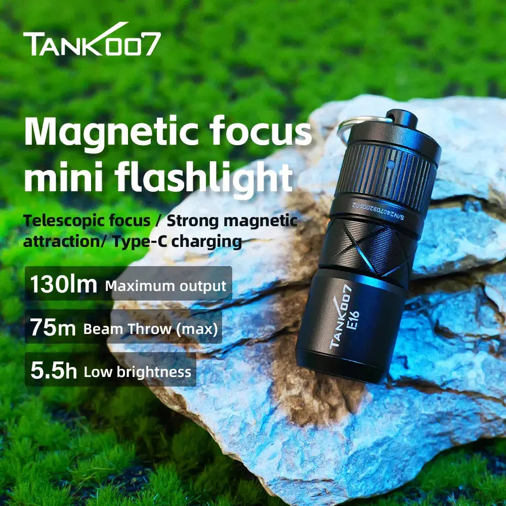 Tank007 E16 Magnetisk Zoomlampa Tank007