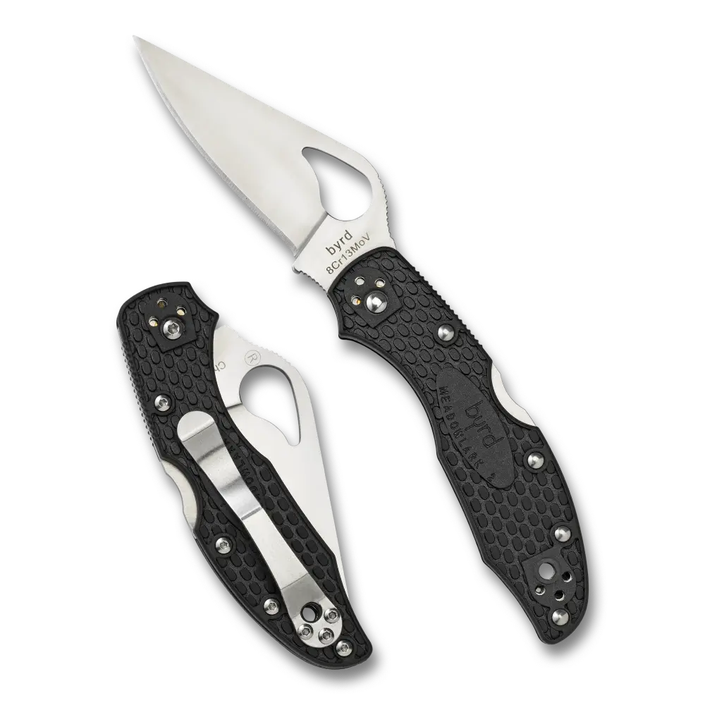 17,4 cm lång fällkniv med handtag av FRN. En lättviktskniv som är inspirerad av Spyderco Delica.