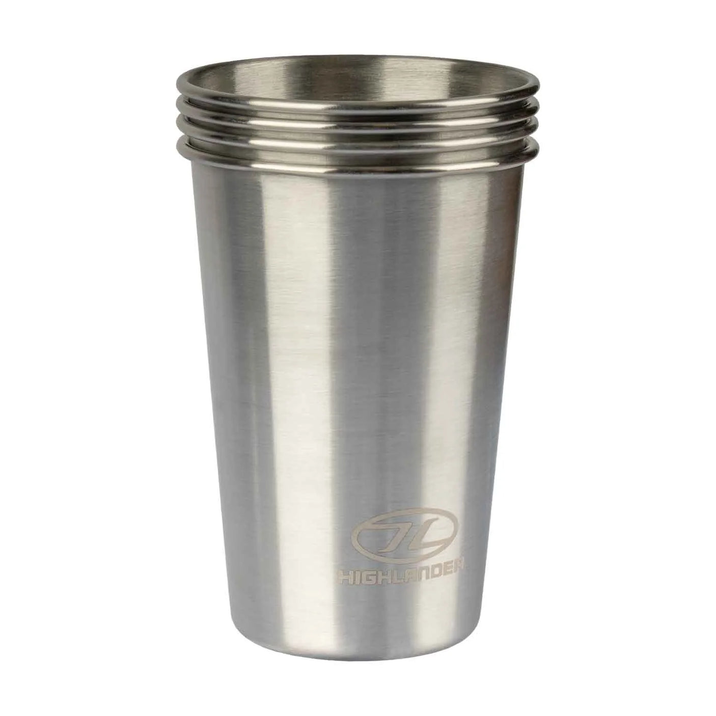 Highlander Stainless Steel Camp Cup 500ml 4-Pack