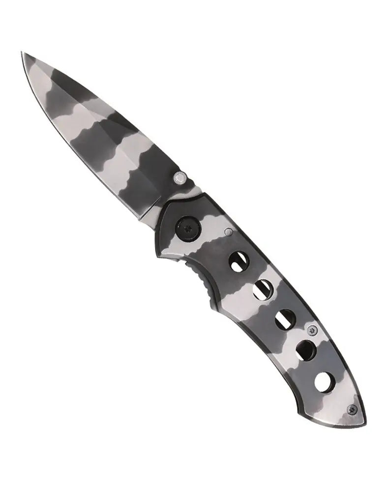 Mil-Tec One-Hand Camo Kniv Mil-Tec