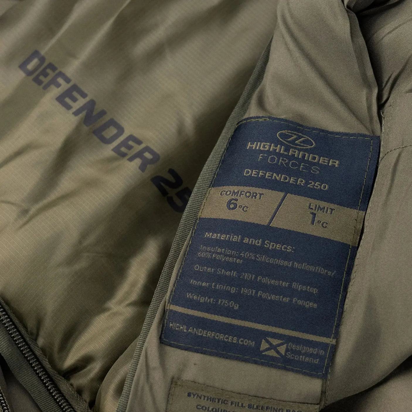 Highlander Defender 250 Sleeping Bag Highlander Forces
