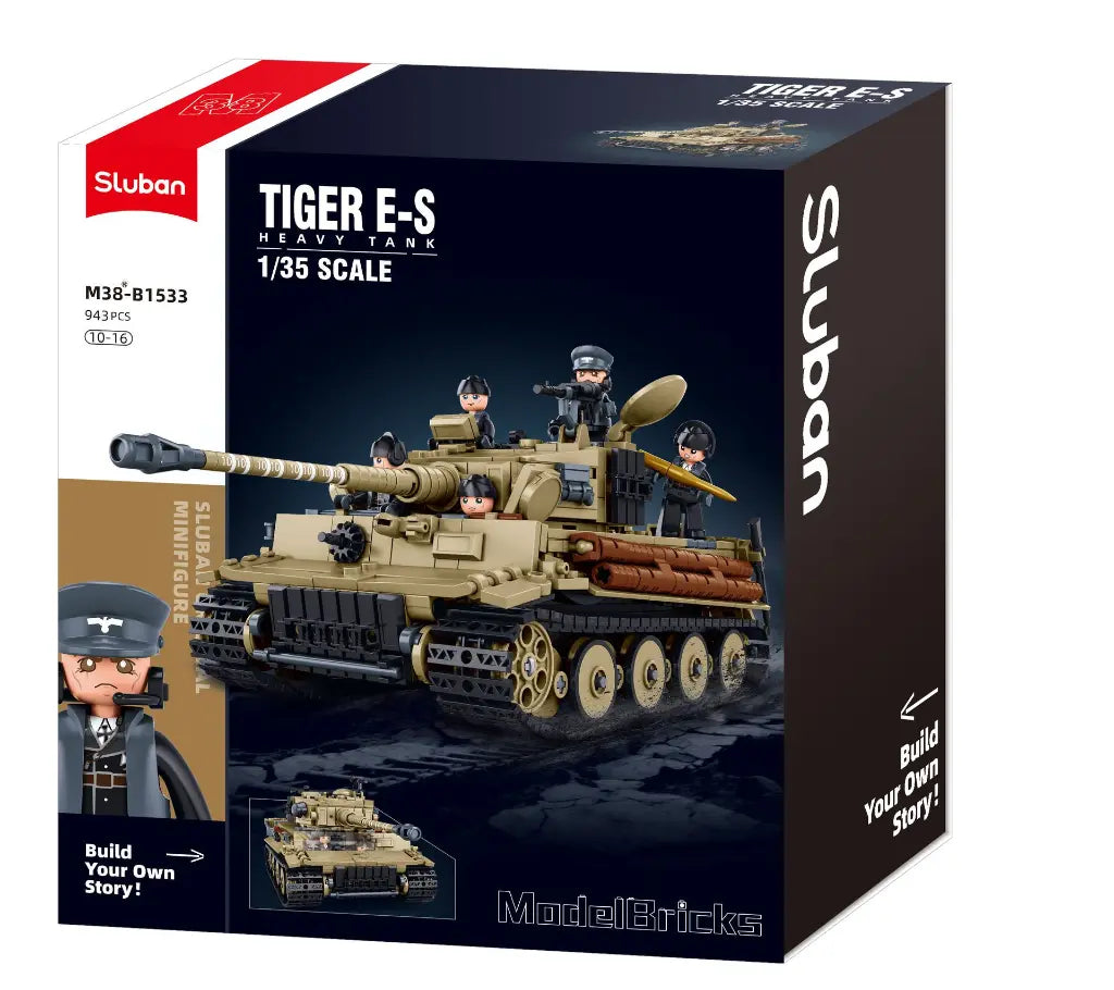 Sluban ModelBricks - Tiger E-S Heavy Tank