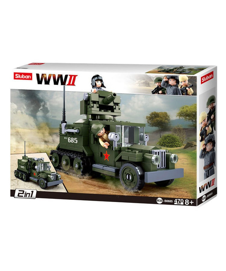Sluban ModelBricks - WWII Allied Half Track 2in1
