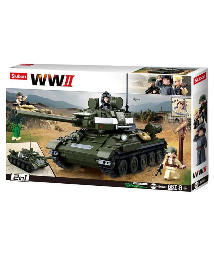Sluban ModelBricks - WWII Allies Medium Tank 2in1 Sluban