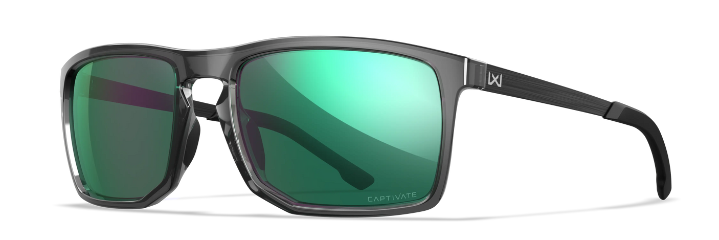 Wiley X WX Axe CAPTIVATE™ Polarized Green Mirror Wiley X