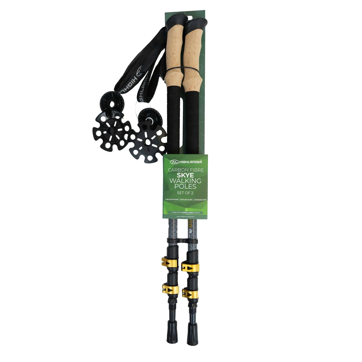 Highlander Carbon Skye FZ Walking Pole 2-Pack Highlander