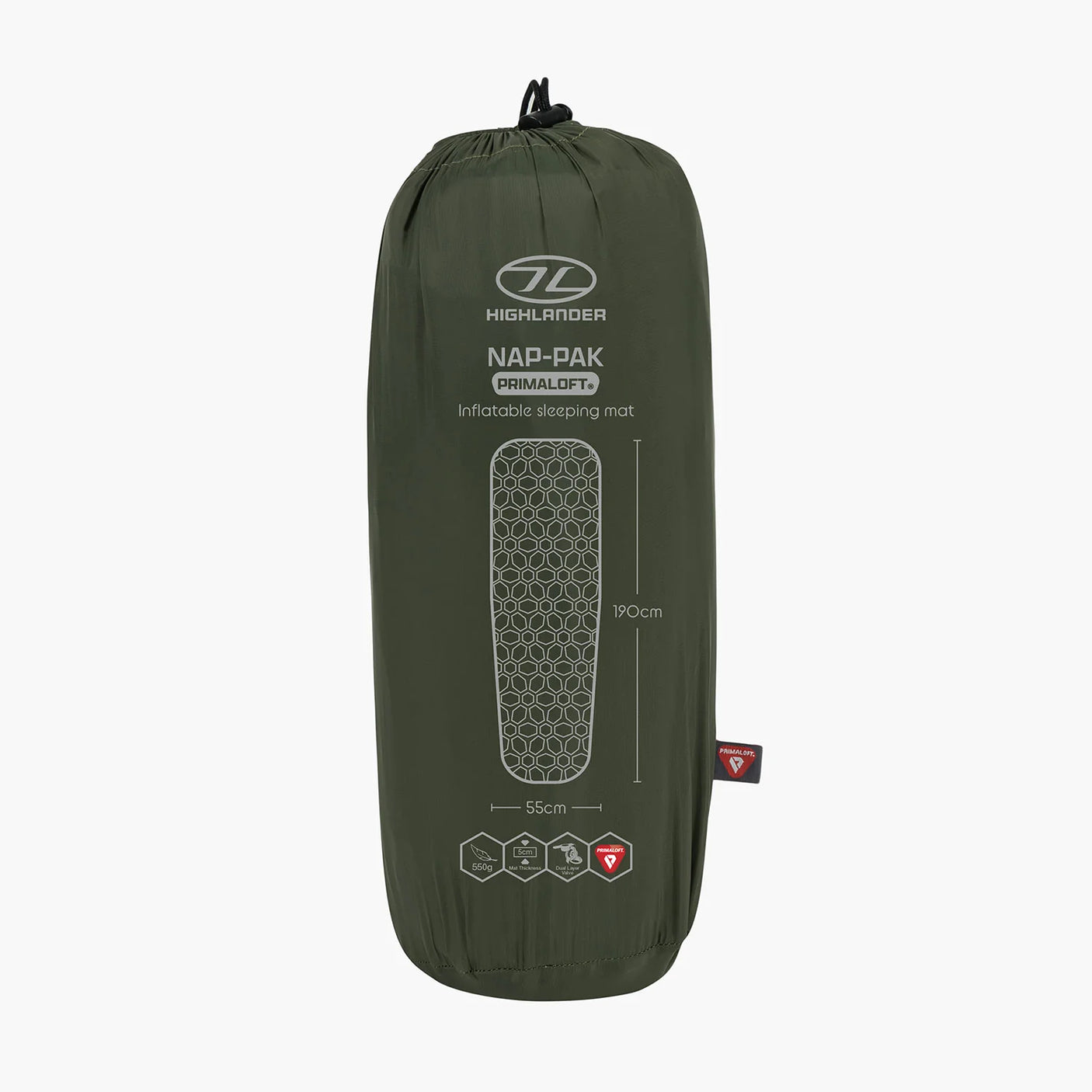 Highlander NAP-PAK Inflatable Sleeping Mat, Primaloft®