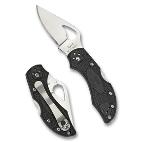 Spyderco Byrd Robin 2 Lightweight (BY10PBK2) är en kompakt fällkniv som väger in på ca 60 gram. Den totala längden är 144 mm med ett blad på 61 mm. Bladet är flatslipat (Full Flat Grind) för bästa skäregenskaper och låses säkert av ett Back Lock med "Boye Dent"-säkerhet. Kniven bärs enkelt med ett 4-positions clip som kan flyttas för att passa både höger- och vänsterhänta.