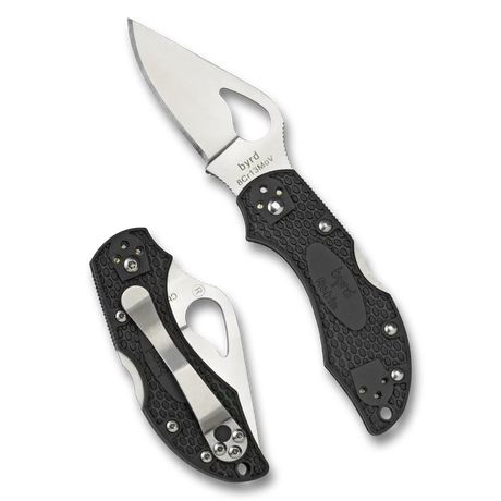 Spyderco Byrd Robin 2 Lightweight (BY10PBK2) är en kompakt fällkniv som väger in på ca 60 gram. Den totala längden är 144 mm med ett blad på 61 mm. Bladet är flatslipat (Full Flat Grind) för bästa skäregenskaper och låses säkert av ett Back Lock med "Boye Dent"-säkerhet. Kniven bärs enkelt med ett 4-positions clip som kan flyttas för att passa både höger- och vänsterhänta.