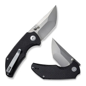 16,4 cm lång fällkniv med knivskaft av svart G-10 och knivstål av Nitro-V med en hårdhet på HRC 59-61. Liner, clip och skruvar är tillverkade av rostfritt stål och backspacern är tillverkad av G-10. Designad av Matthew Christensen.