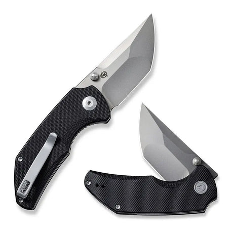 16,4 cm lång fällkniv med knivskaft av svart G-10 och knivstål av Nitro-V med en hårdhet på HRC 59-61. Liner, clip och skruvar är tillverkade av rostfritt stål och backspacern är tillverkad av G-10. Designad av Matthew Christensen.