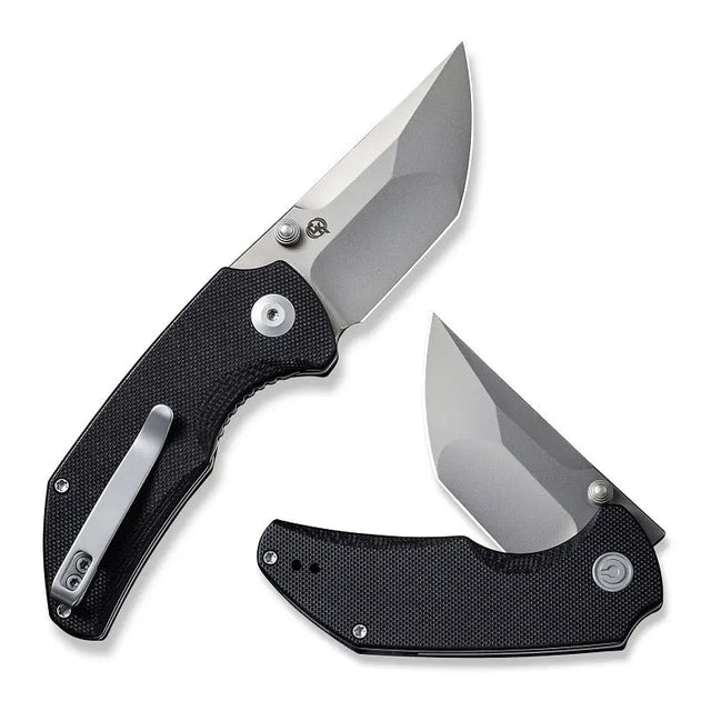 16,4 cm lång fällkniv med knivskaft av svart G-10 och knivstål av Nitro-V med en hårdhet på HRC 59-61. Liner, clip och skruvar är tillverkade av rostfritt stål och backspacern är tillverkad av G-10. Designad av Matthew Christensen.