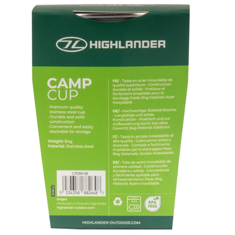 Highlander Stainless Steel Camp Cup 500ml