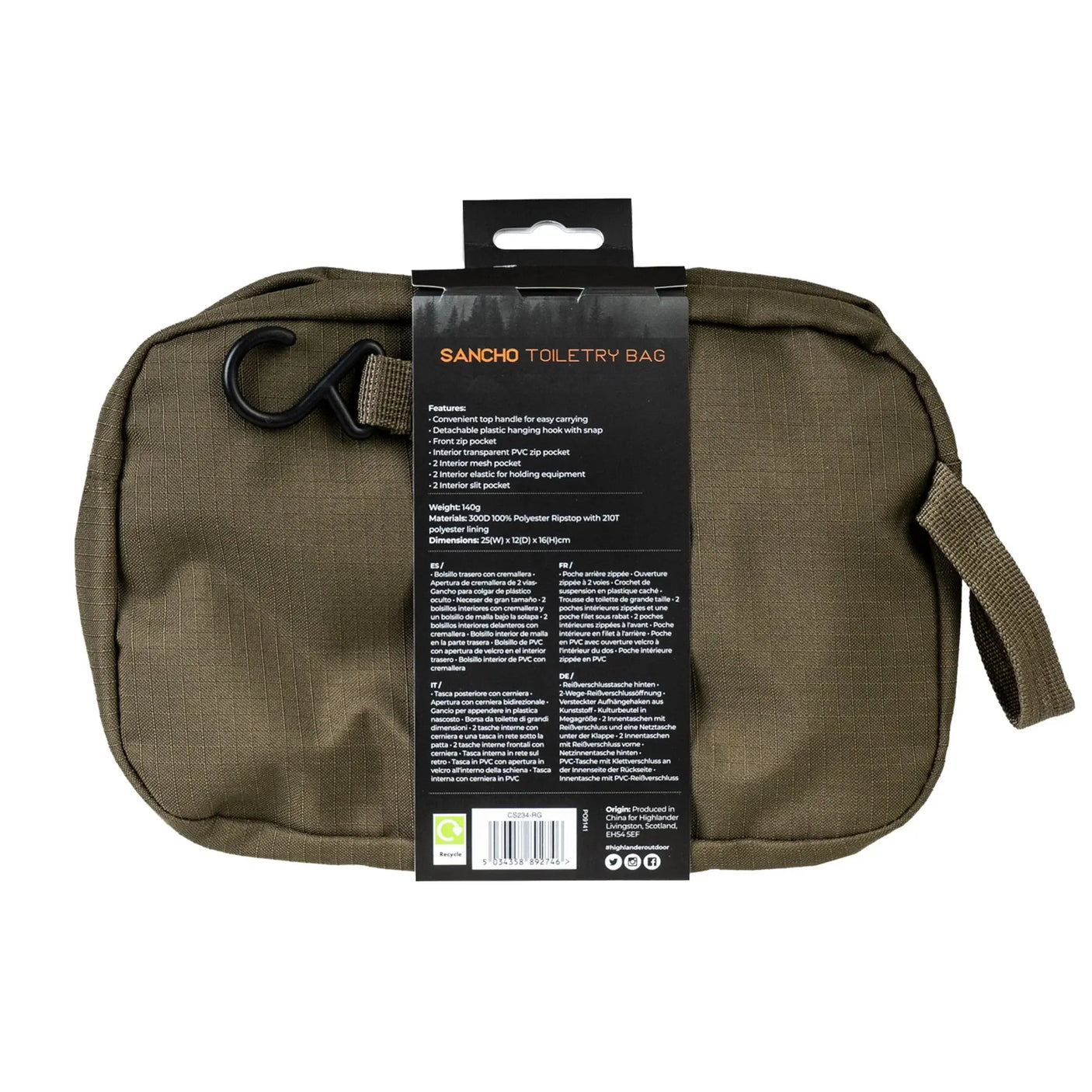 Highlander Sancho Toiletry Bag Highlander Forces