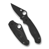 18,3 cm lång fällkniv med handtag av svart FRN. Para 3 är en mindre version av den populära bästsäljaren Para Military 2. Para 3 har samma bra egenskaper och samma stilrena layout men är lite kortare än Para Military 2. Denna kniv är en mycket lätt variant av originalet, nu dessutom med svart blad.