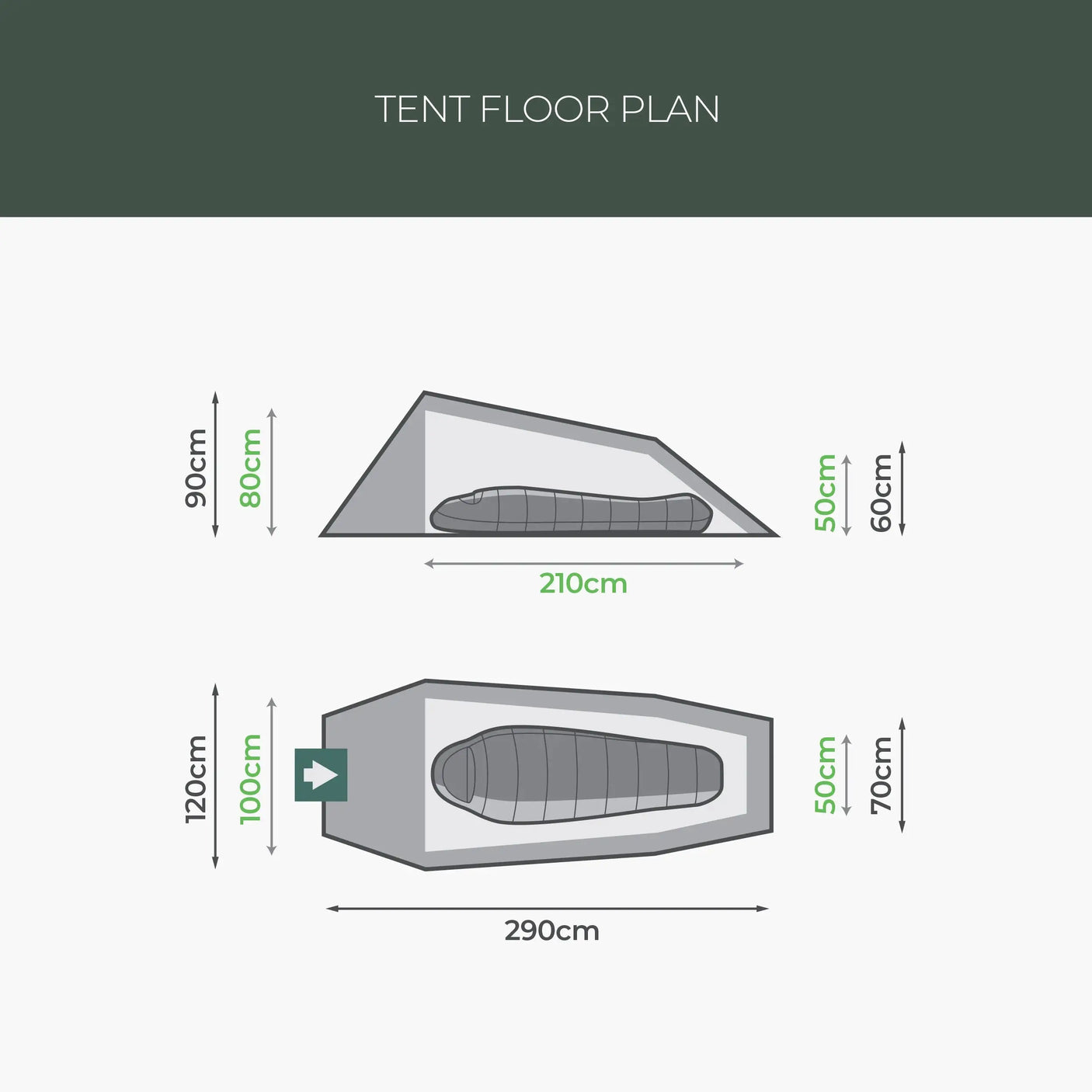 Highlander Forces Respite 1 Person Tunnel Tent Highlander Forces