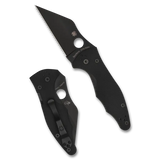 19,5 cm lång fällkniv med handtag av svart G-10. Detta är en variant av Yojimbo med svart knivblad.