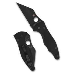 19,5 cm lång fällkniv med handtag av svart G-10. Detta är en variant av Yojimbo med svart knivblad.