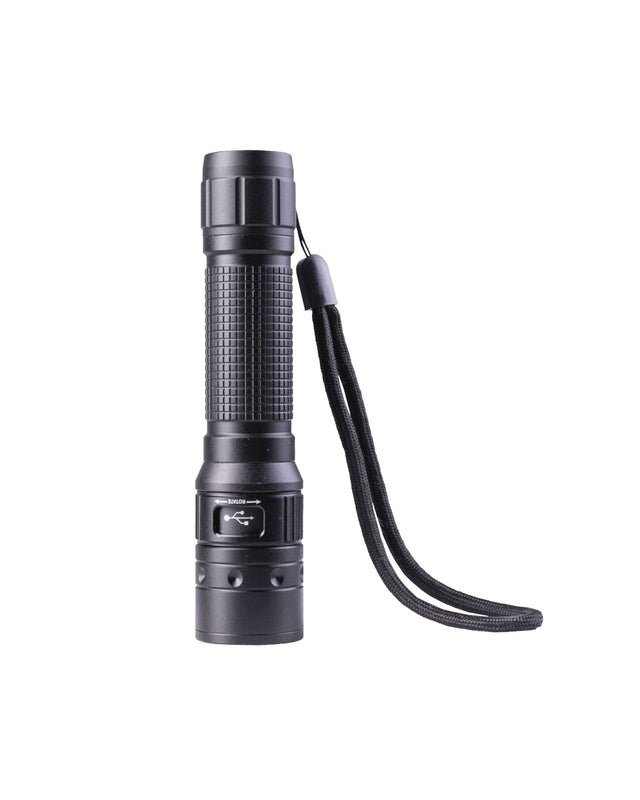 MIL-TEC MT1R Taktisk Uppladdningsbar Ficklampa - Polisprylar.se